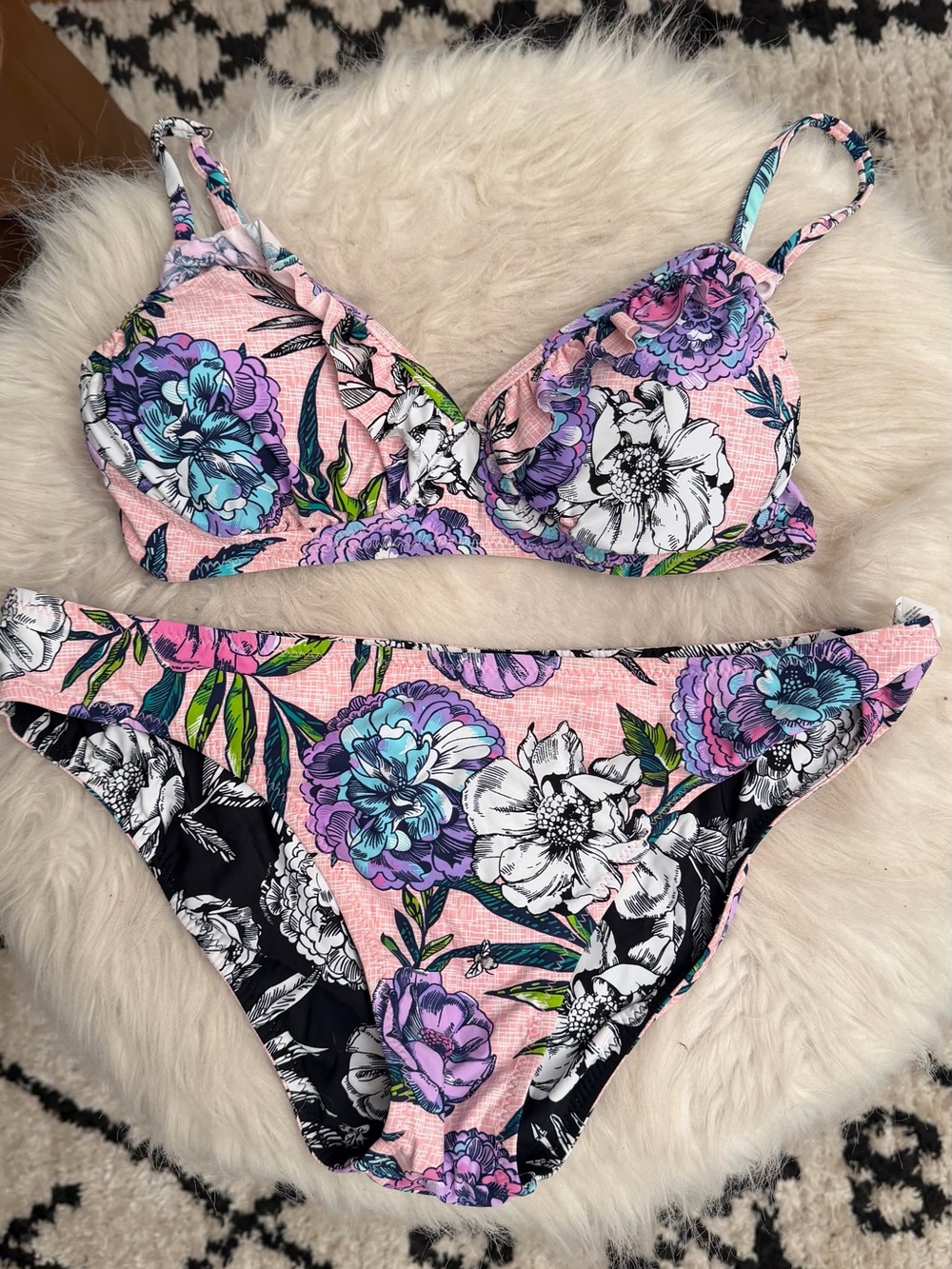 Vera Bradley Pink Floral Bikini Set